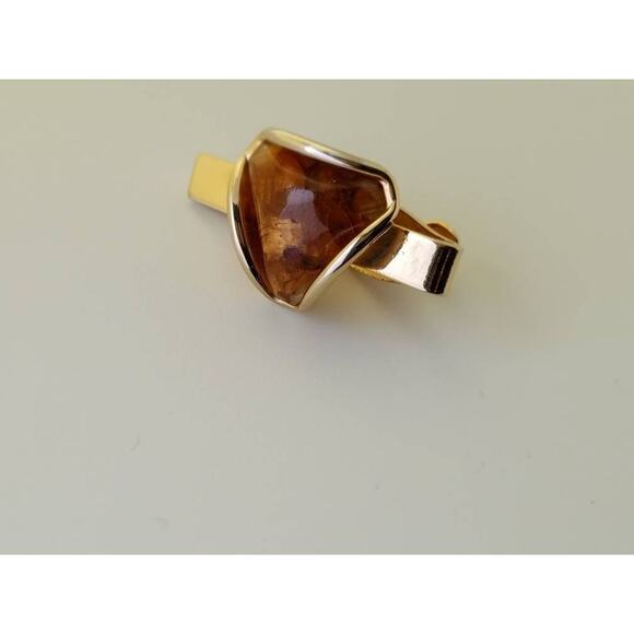 Vintage Gold Tie Clip, Unique Tie Bar for Men - Picture 7 of 10